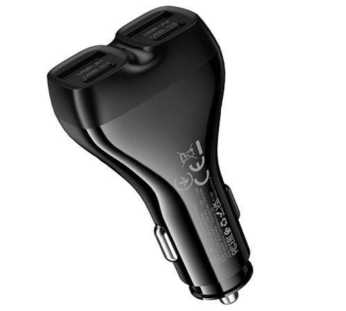 АЗП Borofone BZ35 Leader PD15W+QC3.0 total 30W (2USB-A/2C) Black