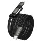 Дата кабель Hoco X125 Surplus 2in1 Type-C to Lightning/Type-C 60W (1m) Black
