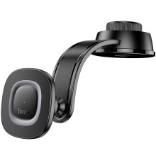 Автотримач з БЗП Hoco HW31 Crown Magnetic Wireless Charging 15W Black / Metal gray