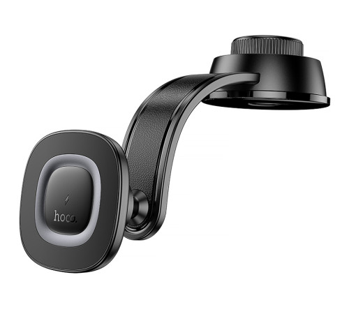 Автотримач з БЗП Hoco HW31 Crown Magnetic Wireless Charging 15W Black / Metal gray