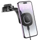 Автотримач з БЗП Hoco HW31 Crown Magnetic Wireless Charging 15W Black / Metal gray