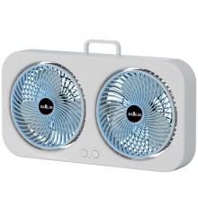 Настільний вентилятор F105 Dual-Fan Design 1800mAh Blue