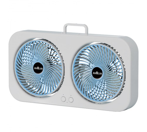 Настільний вентилятор F105 Dual-Fan Design 1800mAh Blue