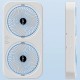 Настільний вентилятор F105 Dual-Fan Design 1800mAh Blue