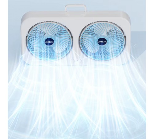Настільний вентилятор F105 Dual-Fan Design 1800mAh Blue