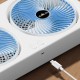 Настільний вентилятор F105 Dual-Fan Design 1800mAh Blue