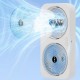 Настільний вентилятор F105 Dual-Fan Design 1800mAh Blue