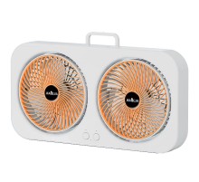 Настільний вентилятор F105 Dual-Fan Design 1800mAh Yellow