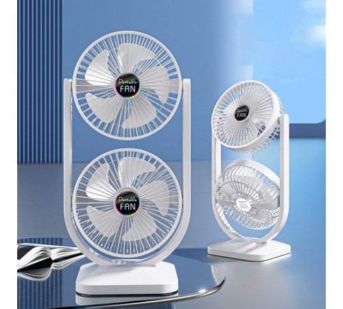 Настільний вентилятор S30 Dual-Fan 3000mAh White