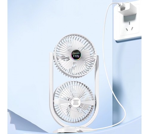 Настільний вентилятор S30 Dual-Fan 3000mAh White