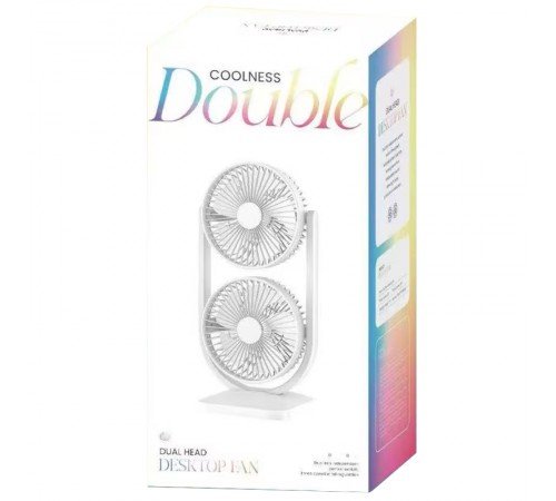 Настільний вентилятор S30 Dual-Fan 3000mAh White