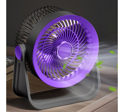 Портативний вентилятор S35 Built-in aromatherapy/mosquito repellent box 2400mAh Black / Purple