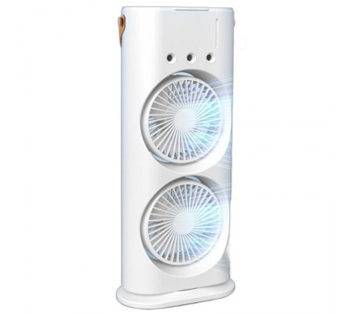 Настільний вентилятор F12 Spray Dual-Fan 2in1 з водяним охолодженням 1800mAh White