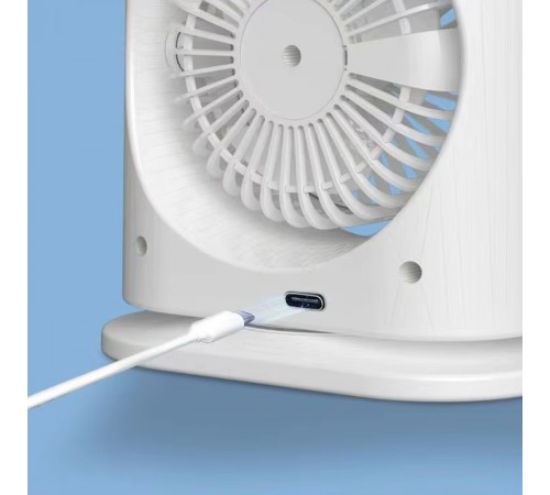 Настільний вентилятор F12 Spray Dual-Fan 2in1 з водяним охолодженням 1800mAh White