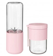 Портативний блендер / соковитискач N8 400+300ml 60W 1500mAh Pink