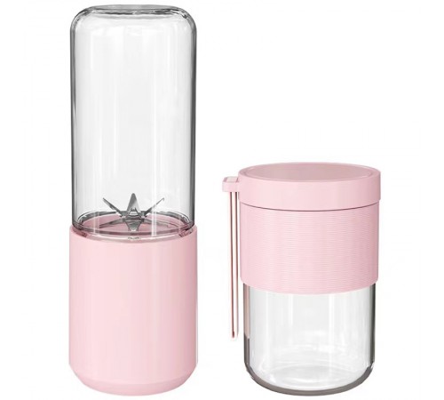Портативний блендер / соковитискач N8 400+300ml 60W 1500mAh Pink