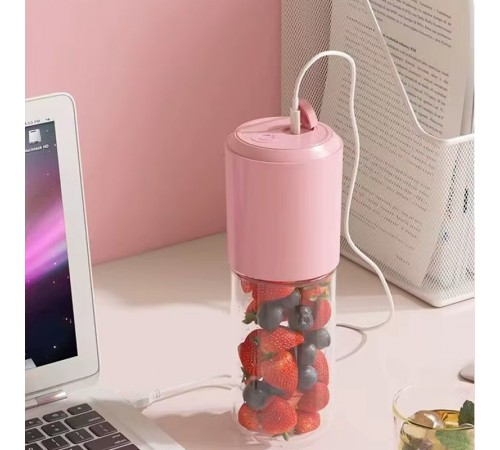 Портативний блендер / соковитискач N8 400+300ml 60W 1500mAh Pink