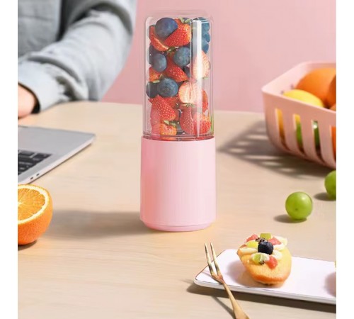 Портативний блендер / соковитискач N8 400+300ml 60W 1500mAh Pink