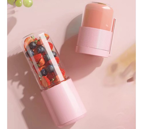 Портативний блендер / соковитискач N8 400+300ml 60W 1500mAh Pink