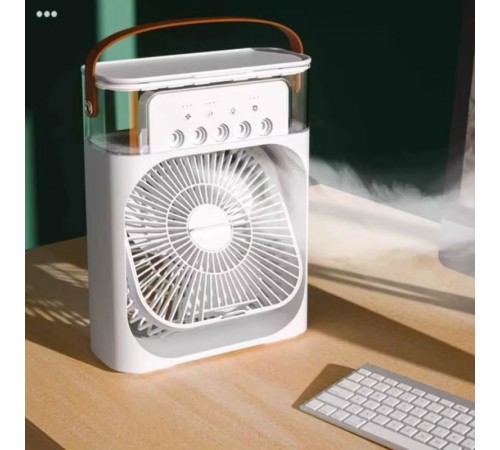 Настільний вентилятор F10 Spray 2in1 з водяним охолодженням 3600mAh White