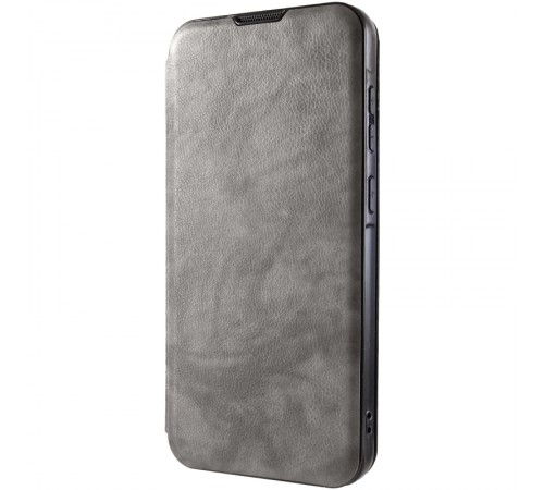 Шкіряний чохол-книжка Belora для Samsung Galaxy S25 FE Gray