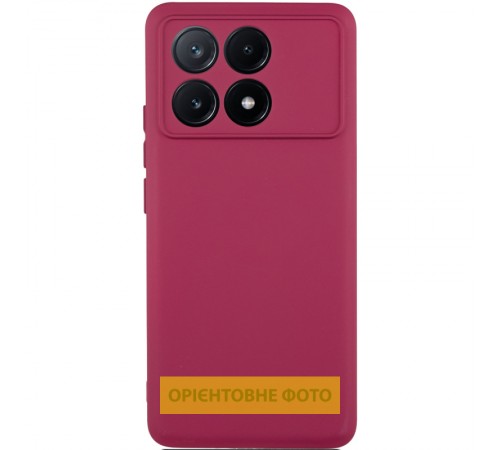 Чохол TPU GETMAN Liquid Silk Full Camera для Xiaomi Poco X8 Pro Бордовий / Marsala