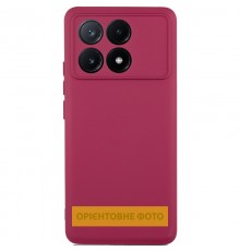 Чохол TPU GETMAN Liquid Silk Full Camera для Xiaomi Poco X8 Pro Max Бордовий / Marsala