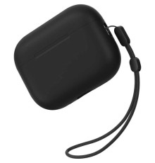 Силіконовий футляр BlueO Liquid silicone для навушників Airpods Pro 3 Black
