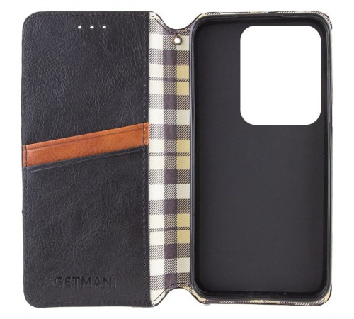 Шкіряний чохол-книжка GETMAN Cubic (PU) для Motorola Edge 70 Fusion / 70 Fusion+ Чорний