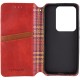 Шкіряний чохол-книжка GETMAN Cubic (PU) для Motorola Edge 70 Fusion / 70 Fusion+ Червоний