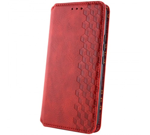 Шкіряний чохол-книжка GETMAN Cubic (PU) для Motorola Edge 70 Fusion / 70 Fusion+ Червоний