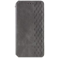 Шкіряний чохол-книжка GETMAN Cubic (PU) для Motorola Edge 70 Fusion / 70 Fusion+ Сірий