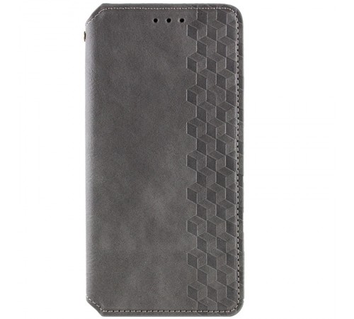 Шкіряний чохол-книжка GETMAN Cubic (PU) для Motorola Edge 70 Fusion / 70 Fusion+ Сірий