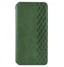 Шкіряний чохол-книжка GETMAN Cubic (PU) для Motorola Edge 70 Fusion / 70 Fusion+ Зелений
