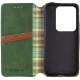 Шкіряний чохол-книжка GETMAN Cubic (PU) для Motorola Edge 70 Fusion / 70 Fusion+ Зелений