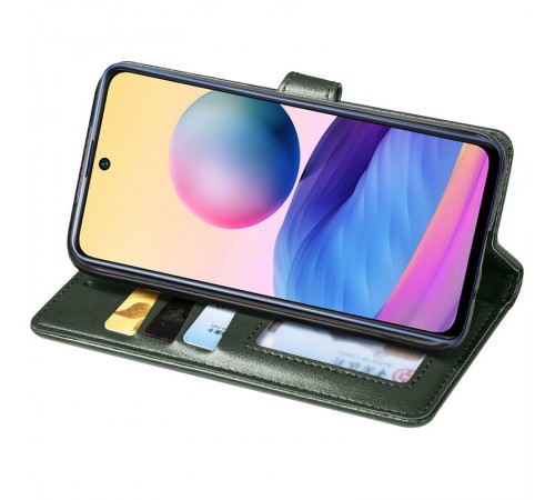 Шкіряний чохол-книжка GETMAN Gallant (PU) для Motorola Edge 70 Fusion / 70 Fusion+ Зелений