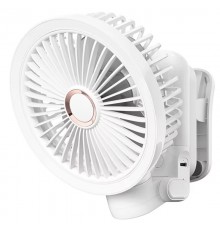 Портативний вентилятор GF12 з затискачем+LED 5400mAh White