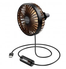 Вентилятор автомобільний Borofone DBF11 three speed (USB-A) Black