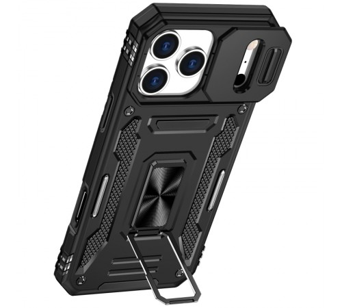 Ударостійкий чохол Camshield Army Ring для Apple iPhone 17 Pro Max (6.9") Чорний / Black