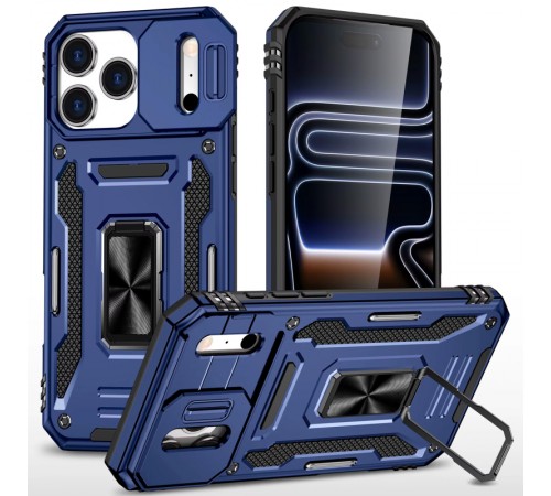 Ударостійкий чохол Camshield Army Ring для Apple iPhone 17 Pro Max (6.9") Синій / Navy