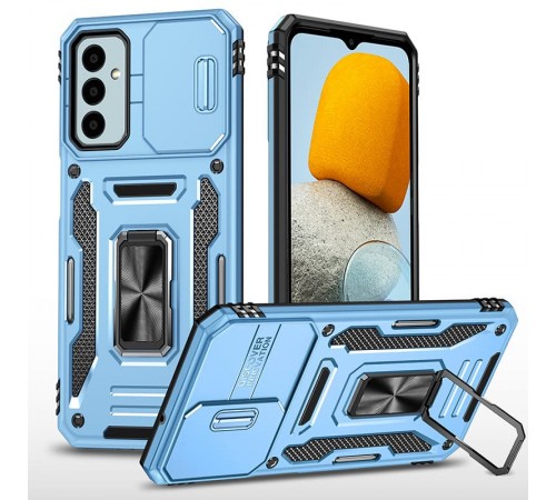 Ударостійкий чохол Camshield Army Ring для Samsung Galaxy A27 Блакитний / Light Blue