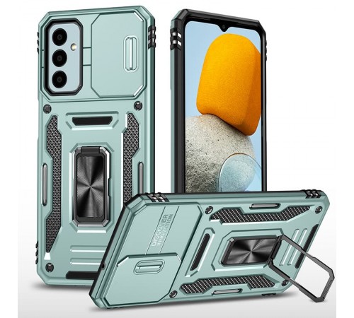 Ударостійкий чохол Camshield Army Ring для Samsung Galaxy A27 Зелений / Light Green