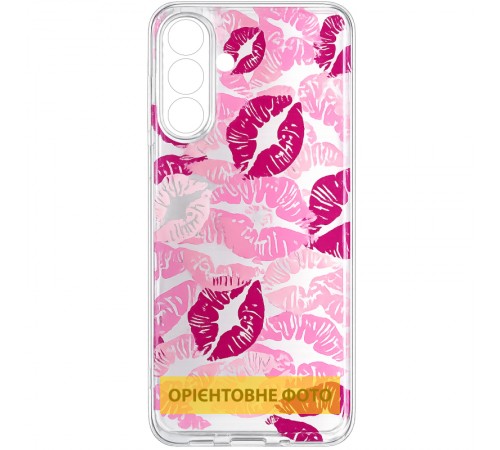 Чохол TPU Clear Joy для Motorola Moto G17 Power Kissing Pattern