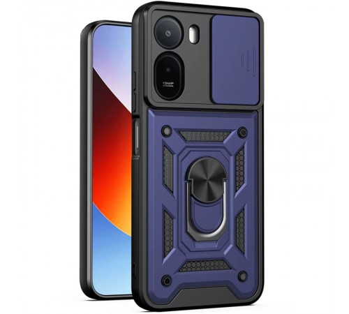 Чохол Ummi Camshield Serge Ring для Xiaomi Redmi A7 Pro 4G / Poco C81 / C81 Pro Синій / Navy