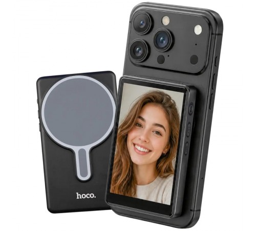 Бездротовий дублюючий екран / монітор для селфі Hoco DI100 with Magnetic Black