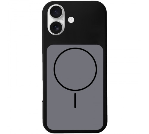 Чохол Silk Duo Color (AA) NO LOGO with Magnetic Fit для Apple iPhone 17 (6.3") Black