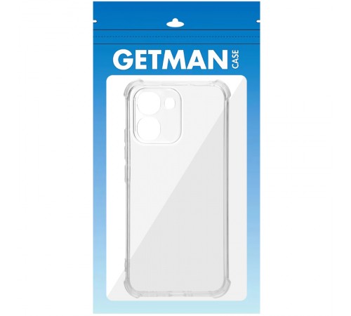 TPU чохол GETMAN Ease logo посилені кути Full Camera для Oppo A6 / A6s Безбарвний (прозорий)