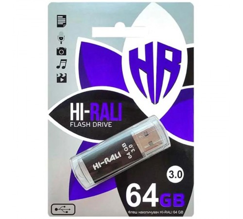 Флеш-накопичувач Hi-Rali Rocket Series USB 3.0 — 64GB Чорний