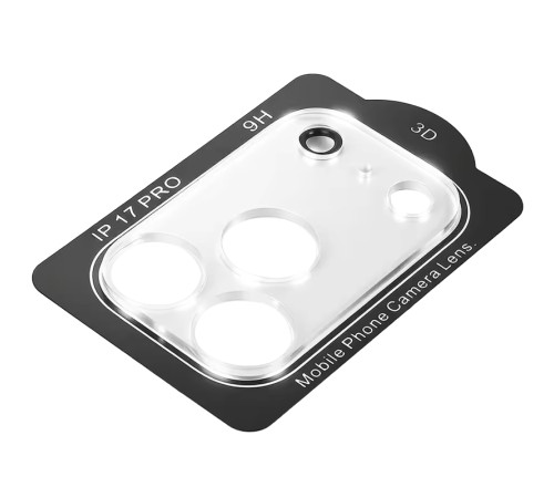 Захисне скло на камеру Full Block (тех.пак) для Apple iPhone 18 Pro Max (6.9") Прозорий
