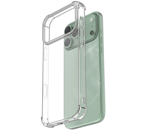 TPU чохол GETMAN Ease logo посилені кути для Apple iPhone 17 Pro / 18 Pro (6.3") Безбарвний (прозорий)